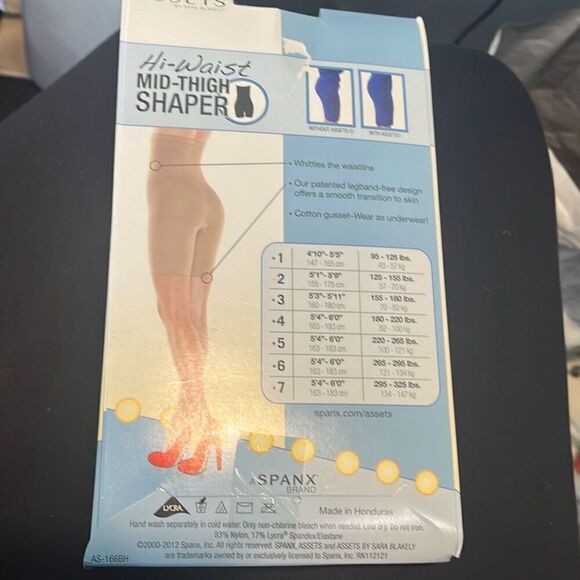 Spanx Assets High Waist Mid Thigh Shaper Nude Size 4 - Picture 6 of 7